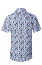 Load image into Gallery viewer, BUCKEROO SHIRTS: LIGHT BLUE/BLACK PAISLEY SHORT SLEEVE
