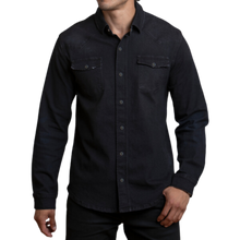 Load image into Gallery viewer, BUCKEROO SHIRTS: SLIM FIT CHIEF HEAD BLACK DENIM
