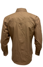 Load image into Gallery viewer, BUCKEROO SHIRTS: BROWN BLACK COWBOY PEARL SNAP
