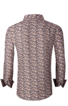 Load image into Gallery viewer, BUCKEROO SHIRTS: TAN/BLACK PAISLEY
