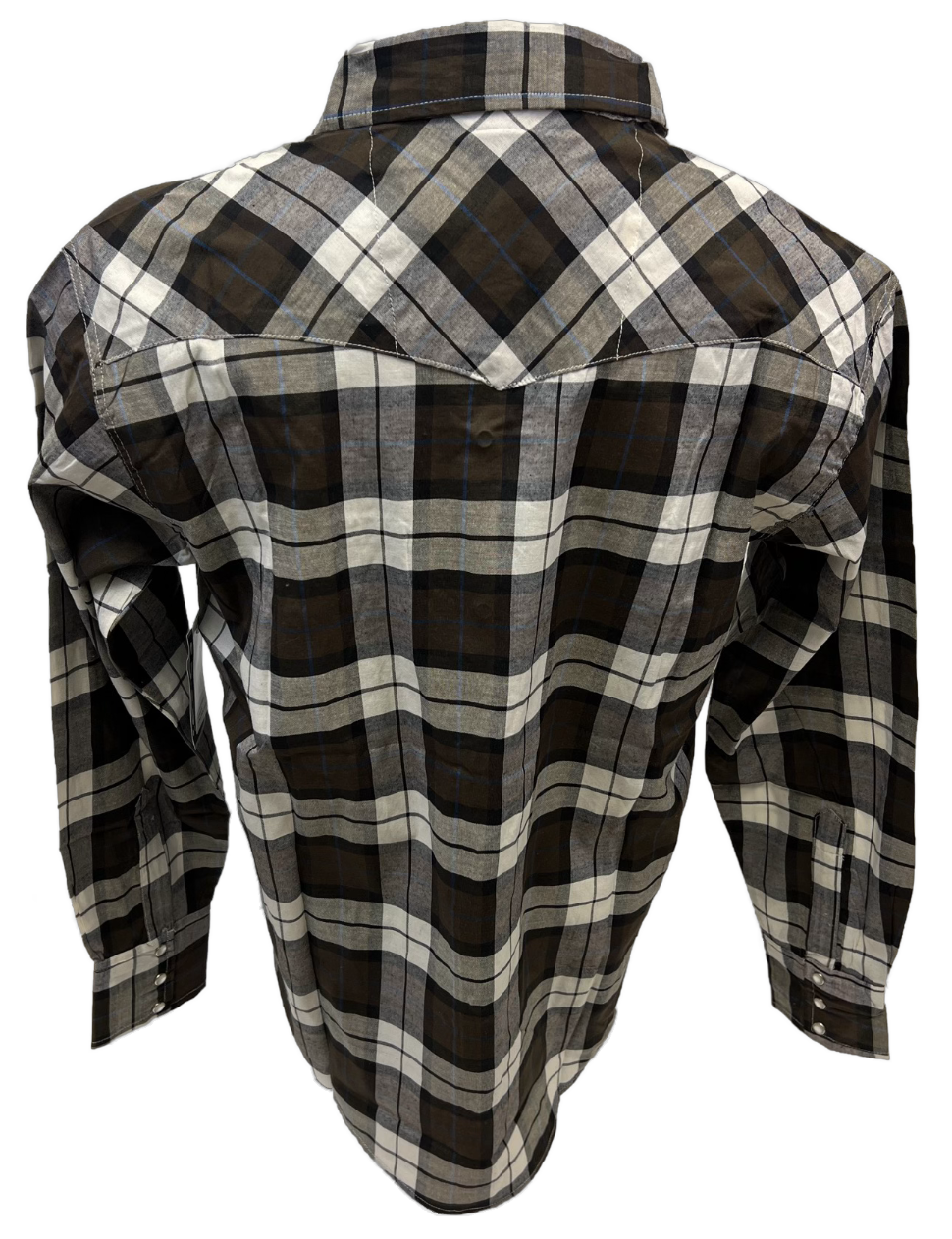 RODEO WESTERN SHIRTS: BROWN GREY PLAID – Buckeroo Shirts