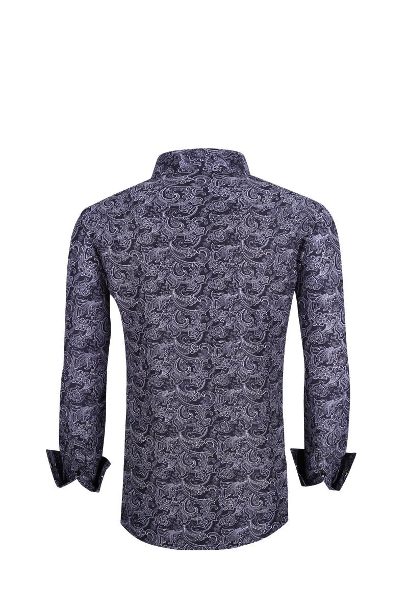 BUCKEROO SHIRTS: BLACK/WHITE PAISLEY – Buckeroo Shirts