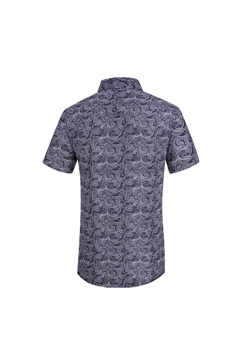 BUCKEROO SHIRTS: BLACK/WHITE PAISLEY SHORT SLEEVE – Buckeroo Shirts