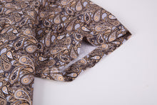 Load image into Gallery viewer, BUCKEROO SHIRTS: TAN/BLACK PAISLEY SHORT SLEEVE
