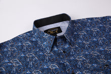 Load image into Gallery viewer, BUCKEROO SHIRTS: BLUE/KHAKI PAISLEY
