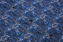 Load image into Gallery viewer, BUCKEROO SHIRTS: BLUE/KHAKI PAISLEY
