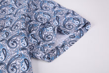 Load image into Gallery viewer, BUCKEROO SHIRTS: LIGHT BLUE/WHITE PAISLEY SHORT SLEEVE
